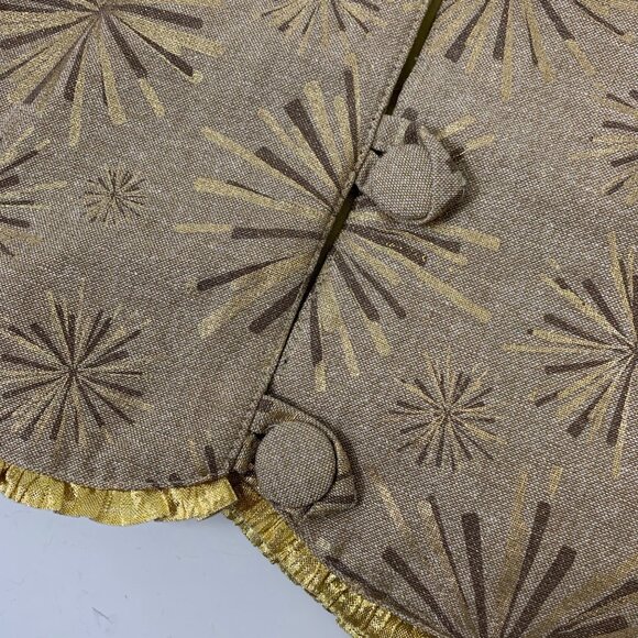 NEW Tahari Home Table Top Tree Skirt in Beige and Gold 24” - Picture 7 of 7